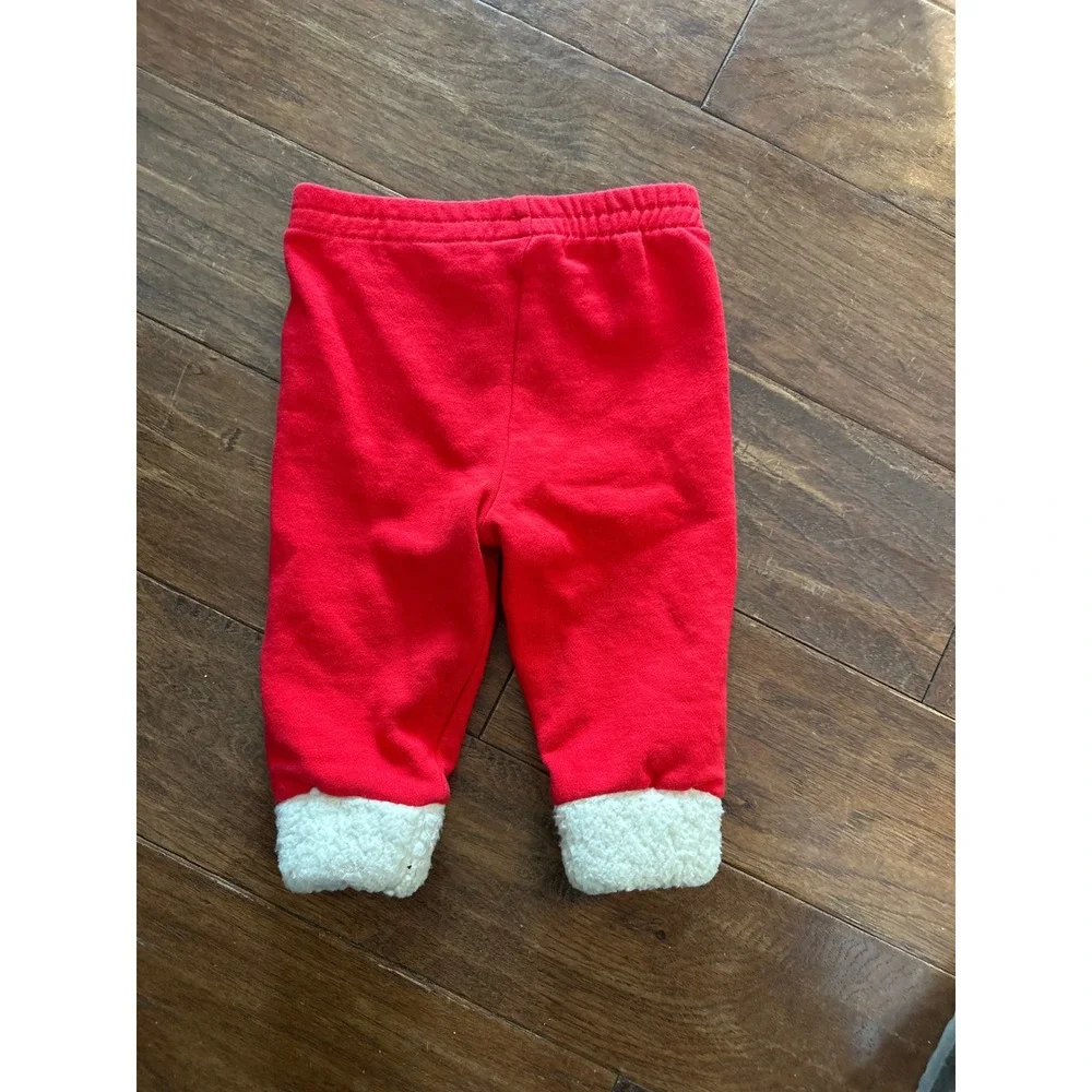Disney Baby Mickey Mouse Christmas Pajamas Set‎ Red Santa Outfit 9 12 Months